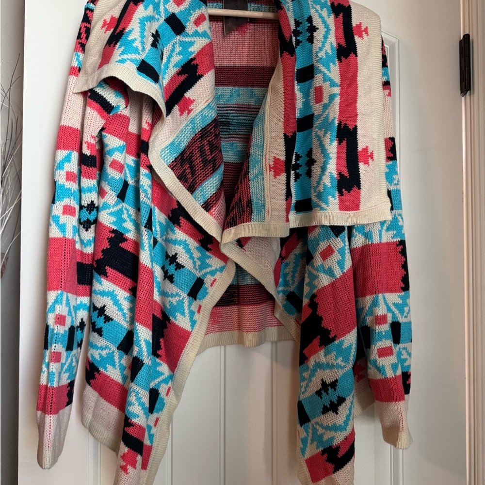 Colorful Patterned Women's Sweater jacket